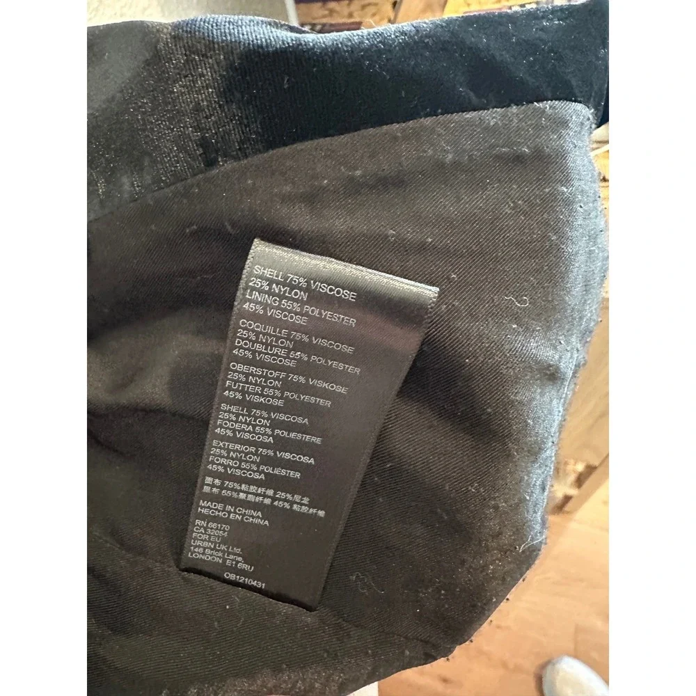 Free People We The Free Floral Velvet Blazer Black Gold Womens XS - Picture 7 of 9